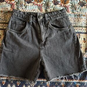 Cotton On washed black 100% cotton denim shorts size 2